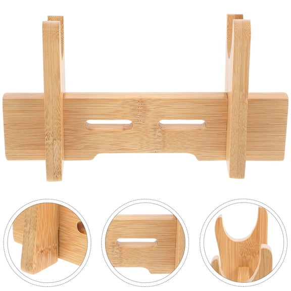 CATIEBYE Countertop Bamboo Cutter Stand for Kitchen with Simple Beige Design and Easy Organization