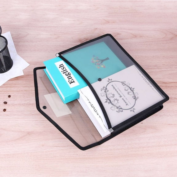 CATIEBYE Big Envelopes for Documents Poly Envelope Clear Stain Resistant Storage Pouch 1Set
