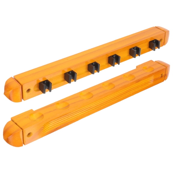 CATIEBYE Billiards Pool Rack 1 Set Finish Abs Wood Material 39x4.5cm Wall Mount Organizer