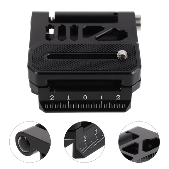 CATIEBYE Black Aluminum Alloy Camera L Bracket with Quick Release Plate for Vertical and Horizontal Mounting Support
