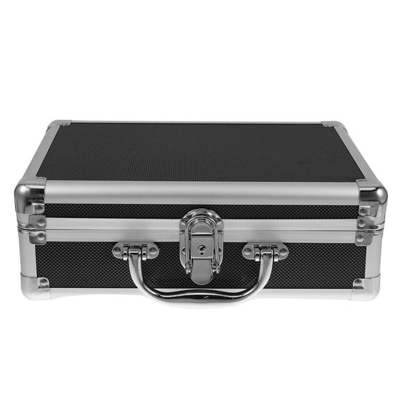 CATIEBYE Small Metal Toolbox with Aluminum Frame and Lock for Versatile Home Storage