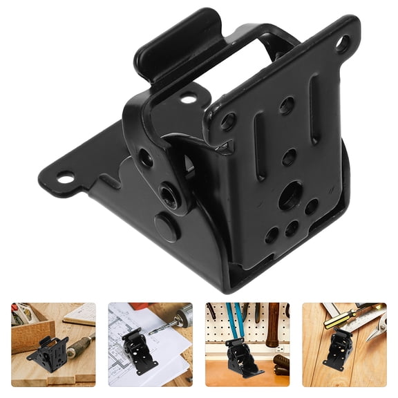 CATIEBYE Black Metal Folding Table Leg Hinges with Self Locking Mechanism for Durable Table Support