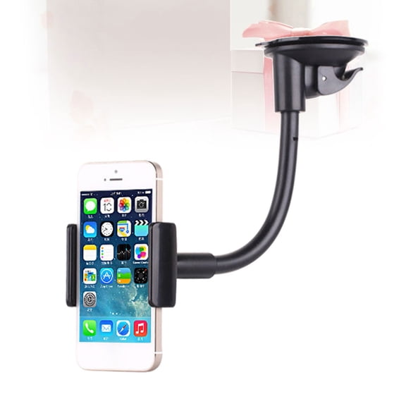 CATIEBYE Adjustable Black Windshield Phone Bracket for Easy Screen Viewing