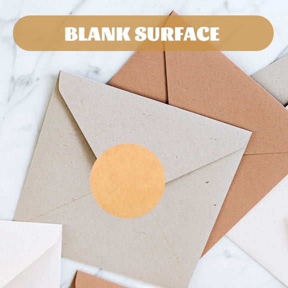 CATIEBYE Light Brown Kraft Paper Labels, Circular, Blank, and Stick for Organizing and Crafting