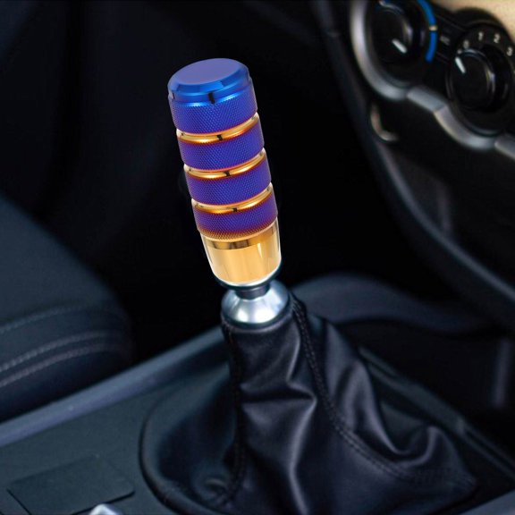 CATIEBYE 1Pc Blue Manual Gear Knob Aluminum Alloy Car Modification Part Easy Install