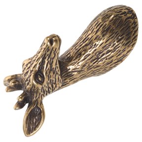 CATIEBYE Brass Deer Head Cabinet Knob, Vintage Bronze Furniture Hardware
