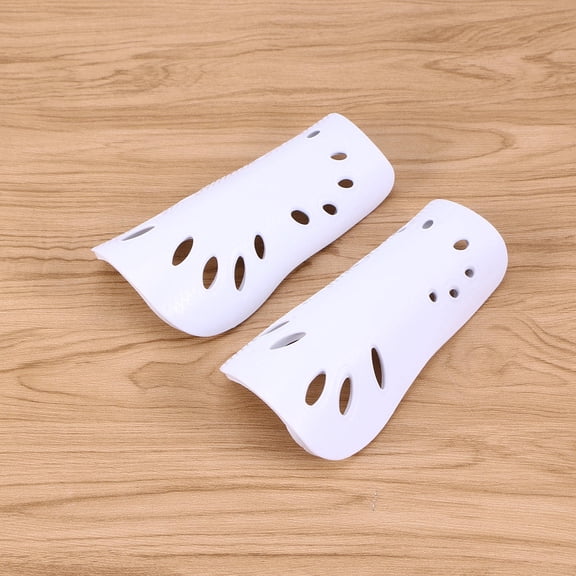 CATIEBYE Breathable White Calf Shin Guards with Lightweight Build and Adjustable Straps, Size 1 Pair Protective Fan Gear