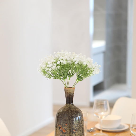 CATIEBYE Brides Bouquets For Wedding 1Pack White Plastic Simulated Flower Bouquet