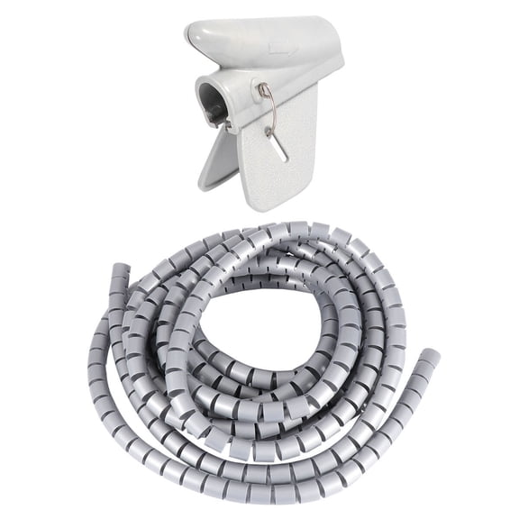 CATIEBYE Cable Organizer for Office Use 1Pcs Grey PE Spiral for Tidy Wires