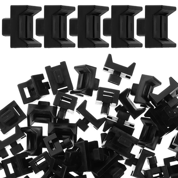 CATIEBYE 100Pcs Black Cable Tie Holder Bases Nylon Material Cable Organizer for Home