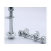 CATIEBYE 2Sets Plated Silver Steel Camper Bolt Kit for Car Rear Lower Arm Camber Adjustment Durable