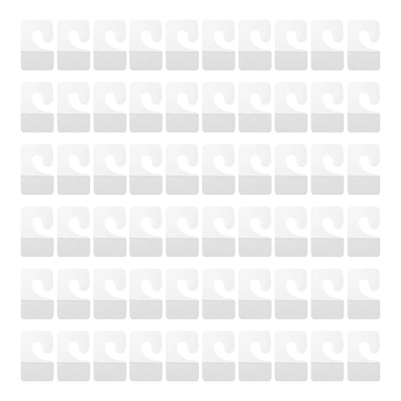 CATIEBYE Clear Plastic Hanging Tabs Self-Adhesive for Storage No Residuum Removal 100Pcs