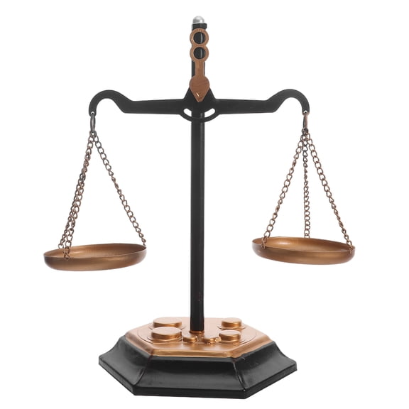 CATIEBYE Vintage Libra Metal Balance Scale Sculpture Office Desk Decor