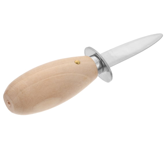 CATIEBYE Compact Oyster Shucking Tool 1Pack Wooden Stainless Steel Shell Opening Kitchen Tool for Home Cooking