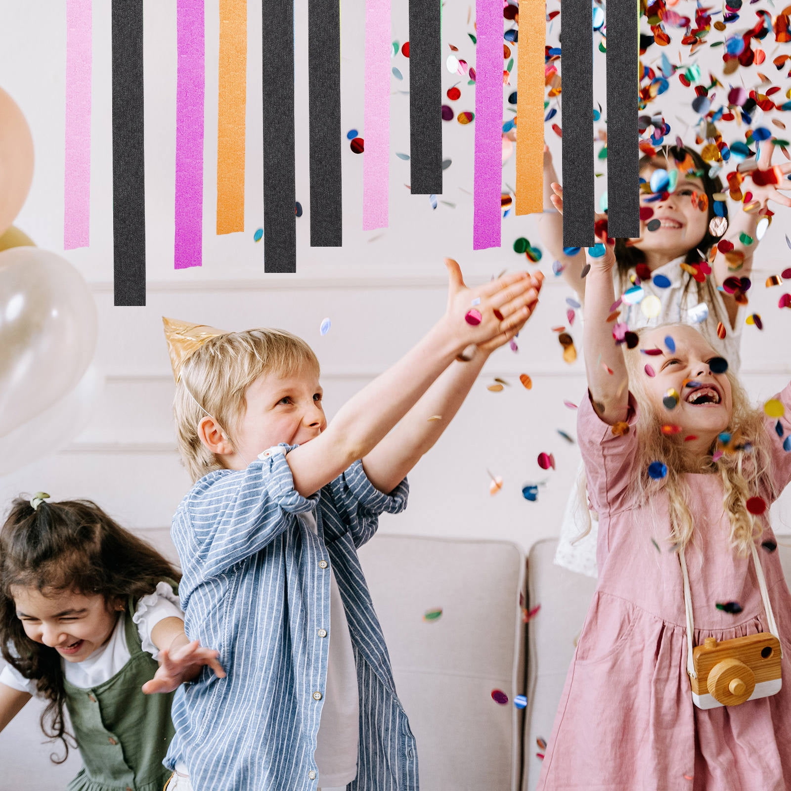 CATIEBYE Crepe Paper Party Streamers Purple 3 Rolls for Fiesta Prom ce Photography Props