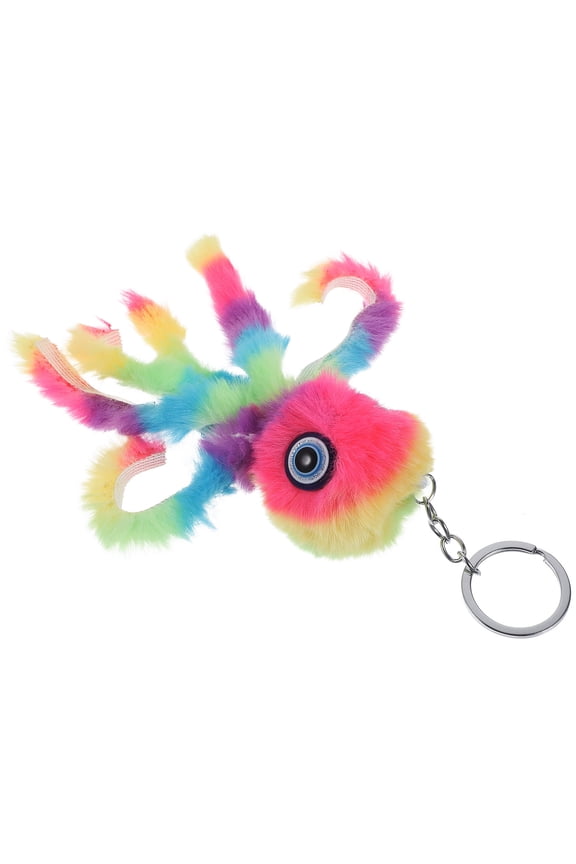 Cute Key Chain for Car Keys Plush Octopus Keychain 1Pack