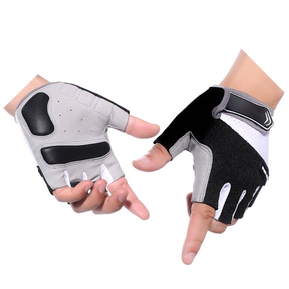CATIEBYE Black Cycling Gloves Breathable Mesh Anti-Wear for Comfortable Biking