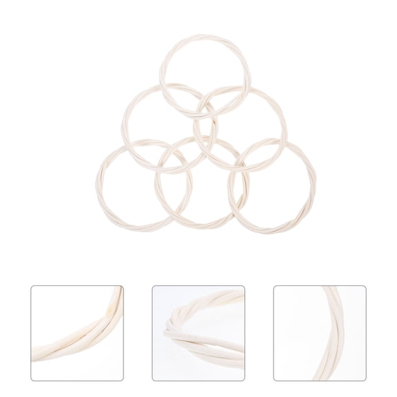CATIEBYE Dreamcatcher Rattan Craft Kit White 6 Pieces for Home Decor and Handmade Projects