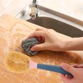 thumbnail image 1 of CATIEBYE Dark Blue 1Pack Pot Brush with Coconut Fibre for Kitchen Cleaning Tool Dishwashing 11.8x3.1x1.4in, 1 of 8