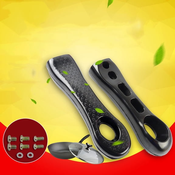 CATIEBYE Black Replacement Pan Handle Made of Premium Bakelite Heat Resistant Ergonomic Kitchen Cookware Accessory
