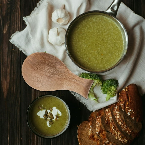 CATIEBYE Dining Room Accessory 1Pcs Japanese Style Grey Wood Table Spoon Holder