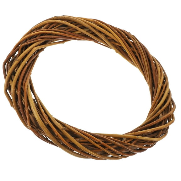 CATIEBYE Natural Brown Wicker Wreath Frame for DIY Crafts and Home Decor Hanging Circle