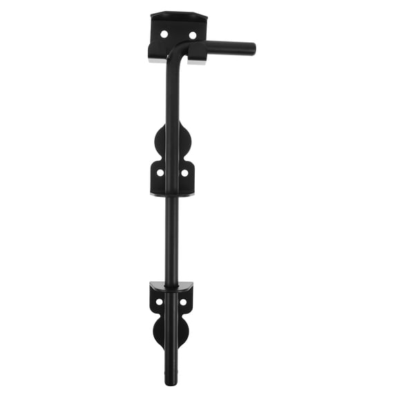 CATIEBYE Durable Wood Gate Cane Bolt Drop Rod Black Heavy Duty Bolt Latch for Outdoor Use