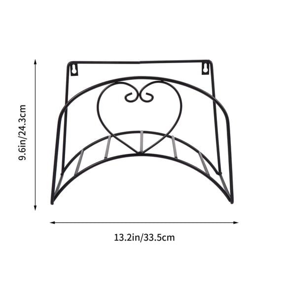 CATIEBYE Black Hose Holder Hanger Wall Mount Shelf with High Load Capacity for Garden Organization