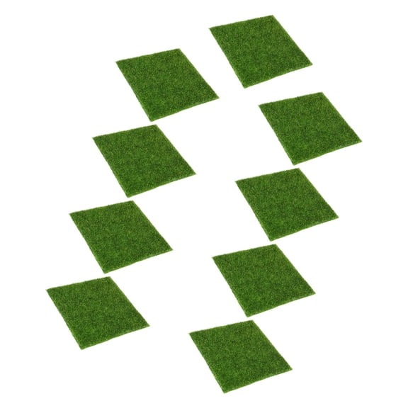CATIEBYE Artificial Grass Turf 9PCS Green PVC Lawn Outdoor Garden Decoration Mat