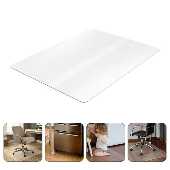 CATIEBYE Clear PVC Chair Mat for Hardwood Floors, Anti-Scratch Protective Floor Mat for Home and Office Use