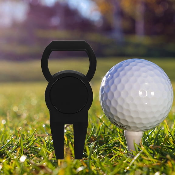 CATIEBYE Divot Fixer and Marker Set Black Zinc Alloy Golf Repair Tool and Lightweight