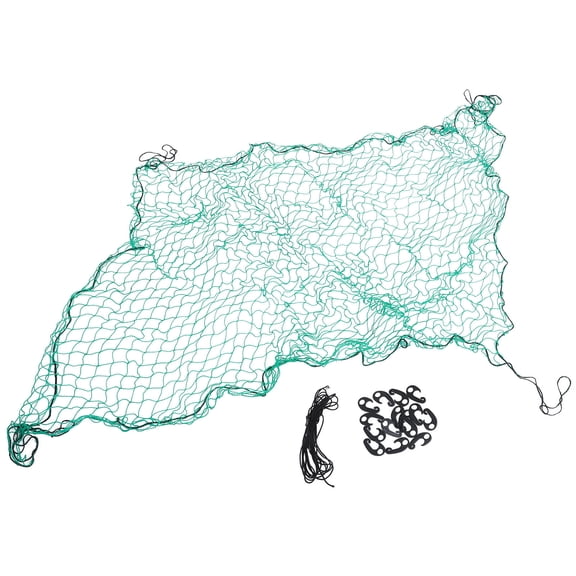 CATIEBYE Green Nylon Trailer Net for Truck Bed Cargo Heavy Duty Elastic Mesh with Hooks
