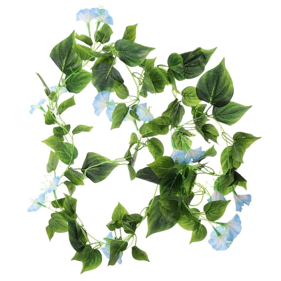 CATIEBYE Artificial Flower Gar Sky Blue Faux Vine for Garden Decoration with Realistic Texture
