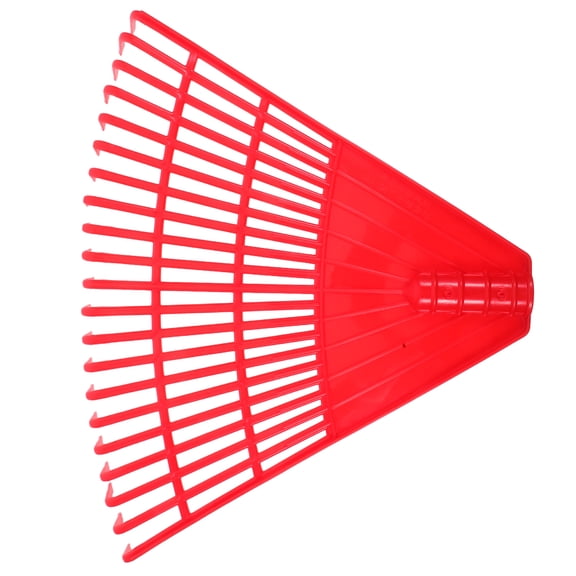 CATIEBYE Red Plastic Garden Rake for Efficient Leaf Removal and Yard Cleanup