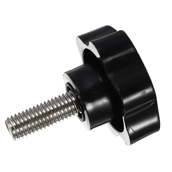 CATIEBYE Hexagonal Handle Thumb Screw Knob for Home Use Carbon Steel and ABS Black