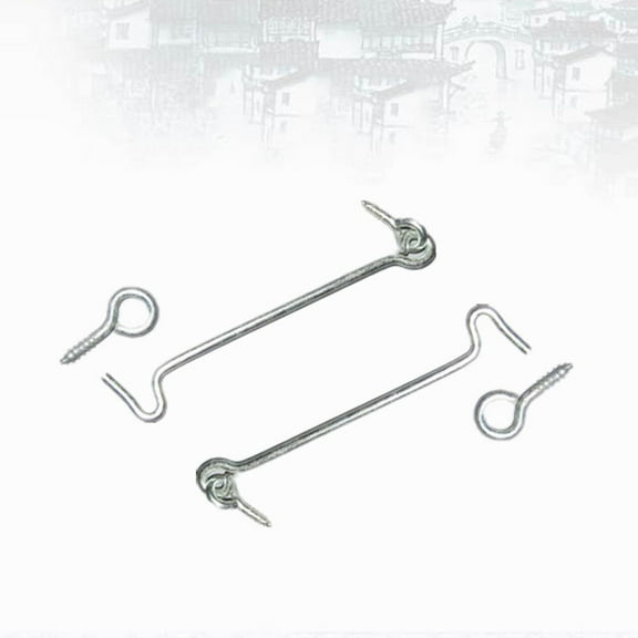 CATIEBYE Hook Latch for Window Open Window or Gate 12x3x0.5in 1 Pair