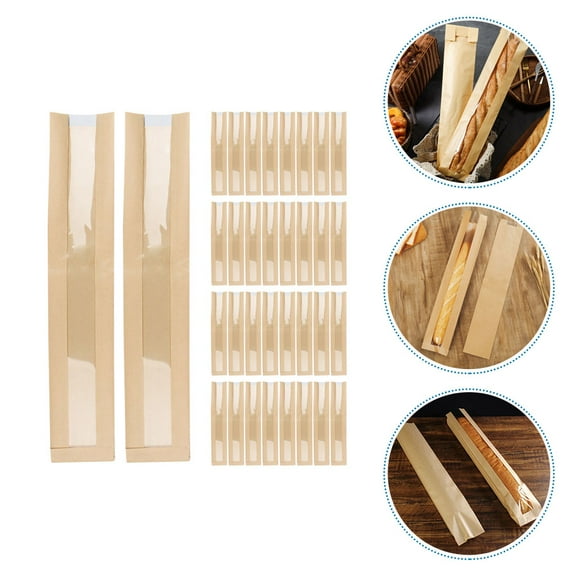 CATIEBYE Kraft Paper Baking Bags 50 Pcs Food Grade Parchment Paper for Home Baking and Packaging