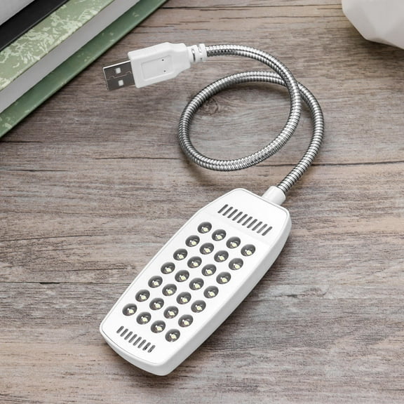 CATIEBYE LED Laptop Light USB Powered Flexible Neck for Computer Lighting White