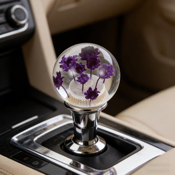 CATIEBYE Resin Manual Gear Shift Knob Round Shape with Enhanced Grip for Car Transmission