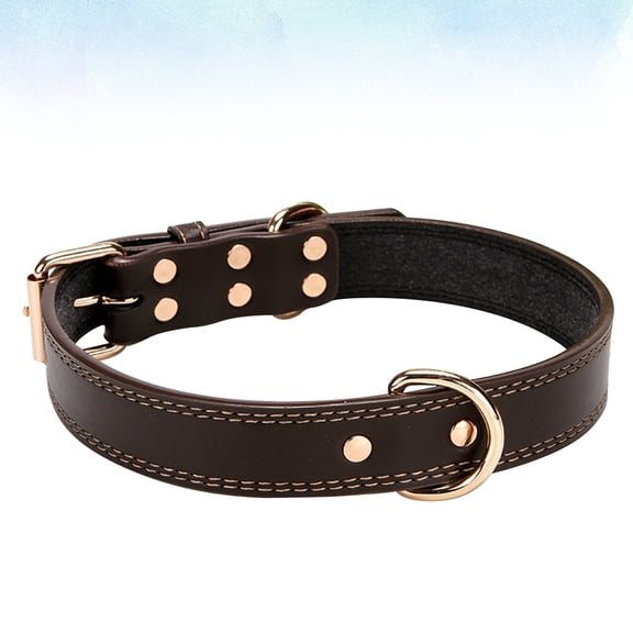 CATIEBYE Pet Collar Choker Style Coffee Color for Everyday Use 1Set