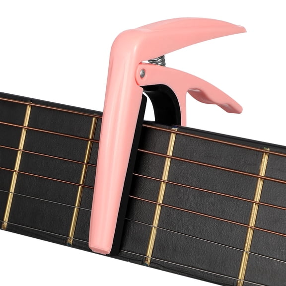 CATIEBYE Pink Ukulele Capo with Zinc Alloy Clip for Acoustic Guitar String Protection and Easy Repositioning