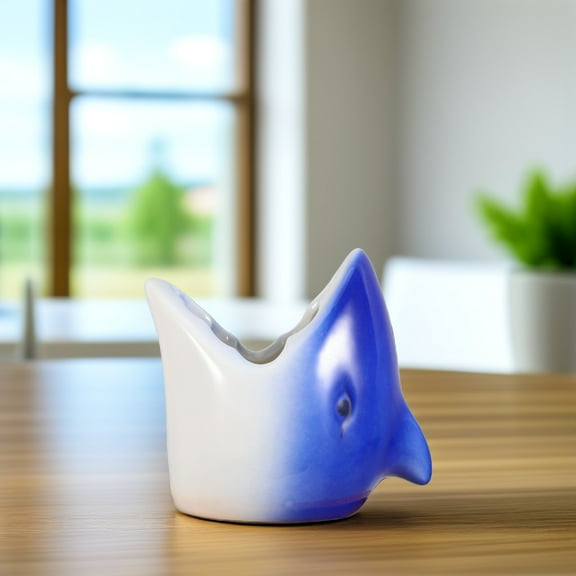 CATIEBYE Ceramic Flowerpot Blue Creative Gift for Gardening Decorative Use