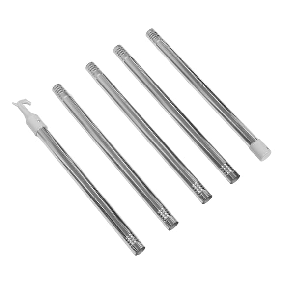 CATIEBYE Plated Silver Metal Curtain Pole Adjustable Window Opener Rod for Home Use and Skylight Access