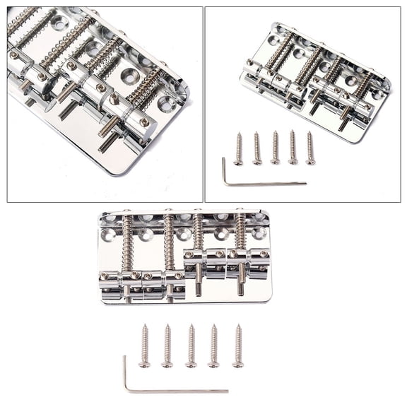 CATIEBYE Bass Bridge Replacement GA1019 Metal Vintage Style Bridge for Guitar Accessories 1 Set