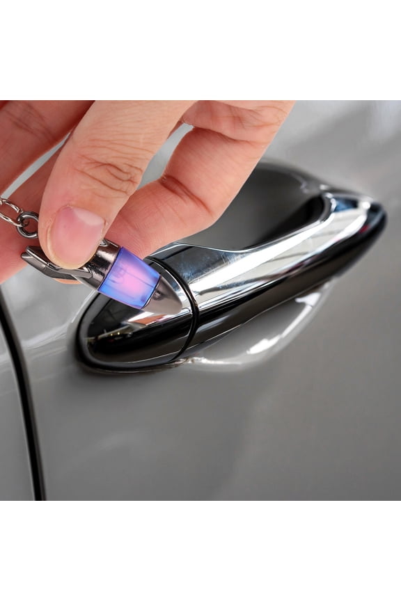 Efficient Static Remover Keychain in Blue Plastic for Cars Multi-Use Design