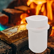 CATIEBYE Quartz Plated Gold Melting Crucible, White, High-Temperature Stability, Metal Casting Supplies