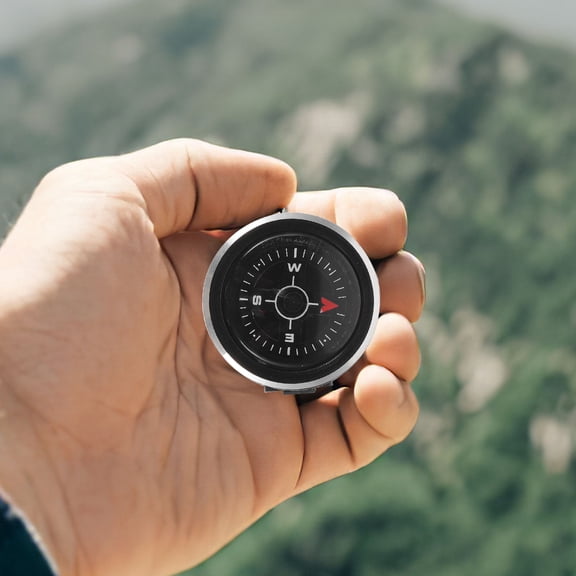 CATIEBYE Professional Metal Compass for Outdoor Use with Sensitive Precise Dial in Black