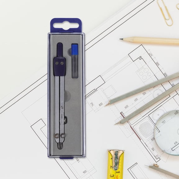 CATIEBYE High Precision Metal Compass with Plated for Professional Drafting, Architecture, and Office Use