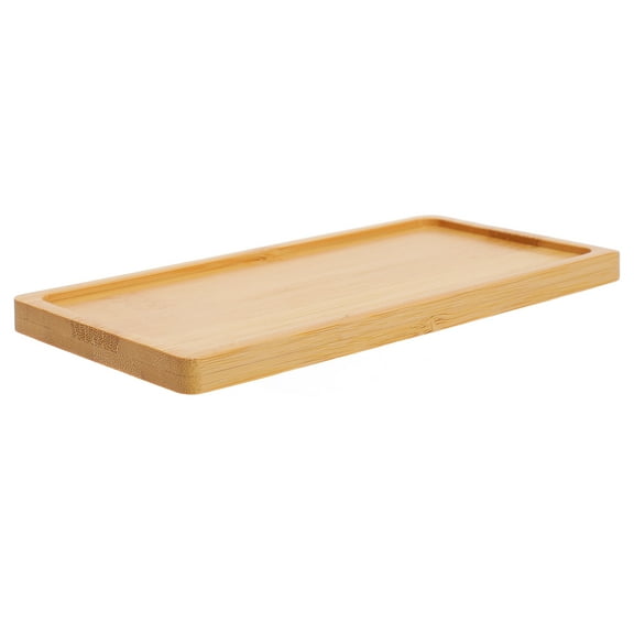 CATIEBYE Rectangle Succulent Tray Bamboo 1 Pair for Garden Plants 6.88X3.46X0.39in