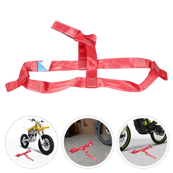 CATIEBYE Red Motorcycle Wheel Chock with Anti-Slip Surface for Stable Trailer Tire Holding